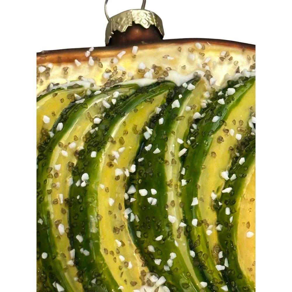 Avocado‎ Toast Glass Christmas Ornament Foodie Gift Holiday Decor Unique Present